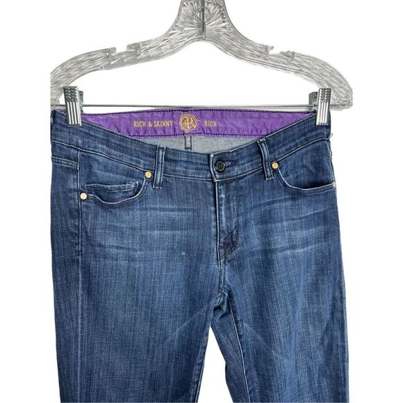 Rich & Skinny low rise bootcut flair Jeans  "Mystic" size 27 - Picture 2 of 7